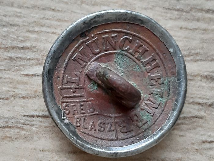 Stary srebrny guzik Oficerski