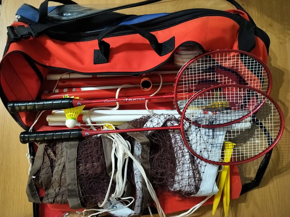 Conjunto mala raquetes Badminton