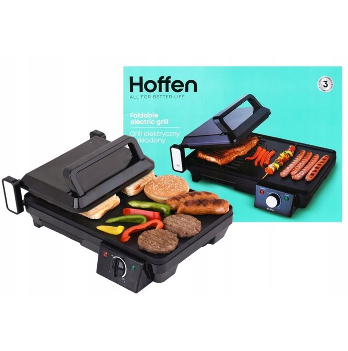 Duży elektryczny rozkładany grill domowy grillowanie cały rok