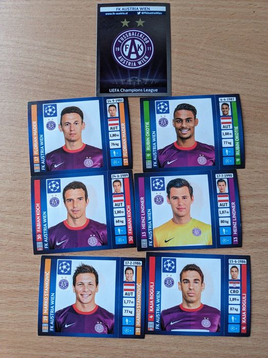 Колекційні картки Panini Austria Wien ЛЧ 2014