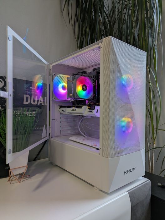 ‼️(Nowy) Biały Komputer Gamingowy RGB /jak i9/24 x 3,2GHz/32GB RAM/GTX