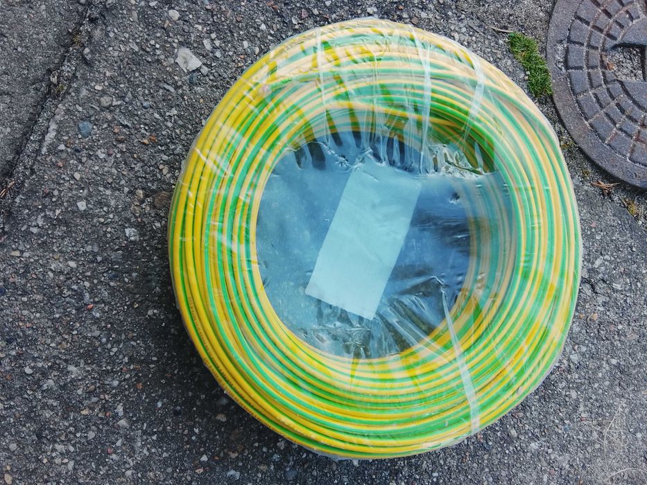 Przewód linka LGY 1x4 żółto-zielony 100m