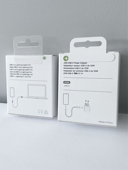 Ładowarka 35W iPhone z Kablem Lightning USB-C 1m - Zestaw do iPhone