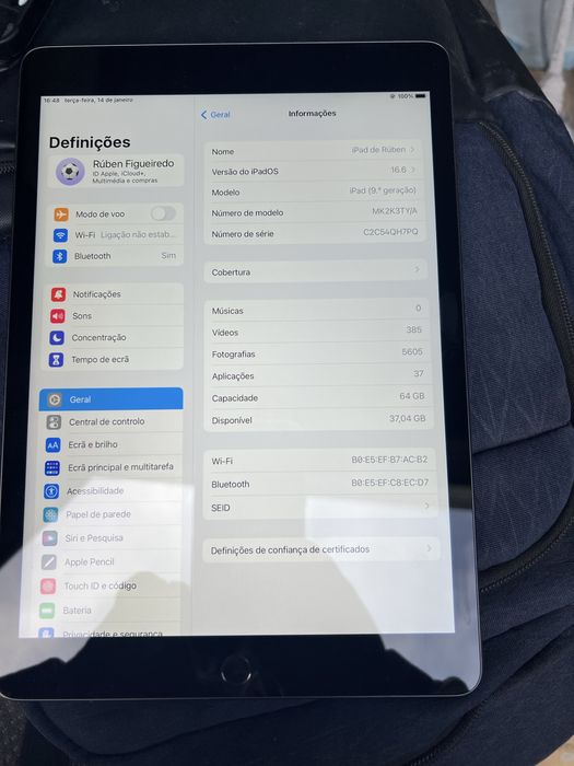 iPad 9.ª geração de 64GB com capa protetora e apple pencil