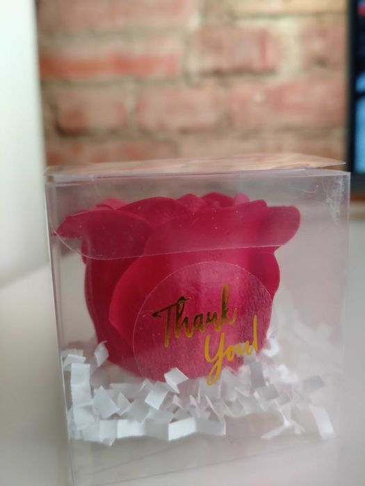 Róża mydlana podziękowania dla gości