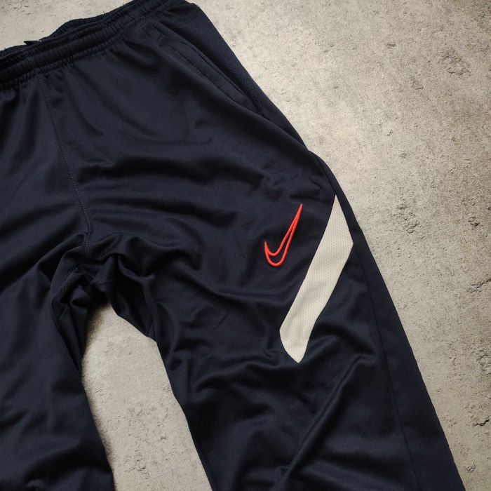 MĘSKIE Spodnie Dresowe Śliskie Granat Slim Footbal Trening Nike DriFit