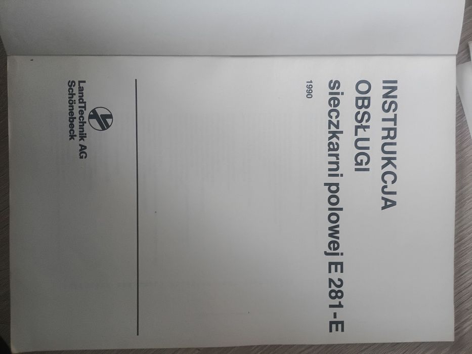 Instrukcja obsługi sieczkarni Fortschritt E 281-E