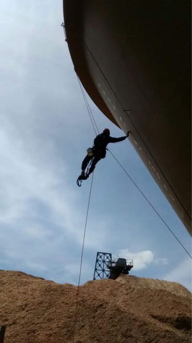 Rapel trabalho com cordas
