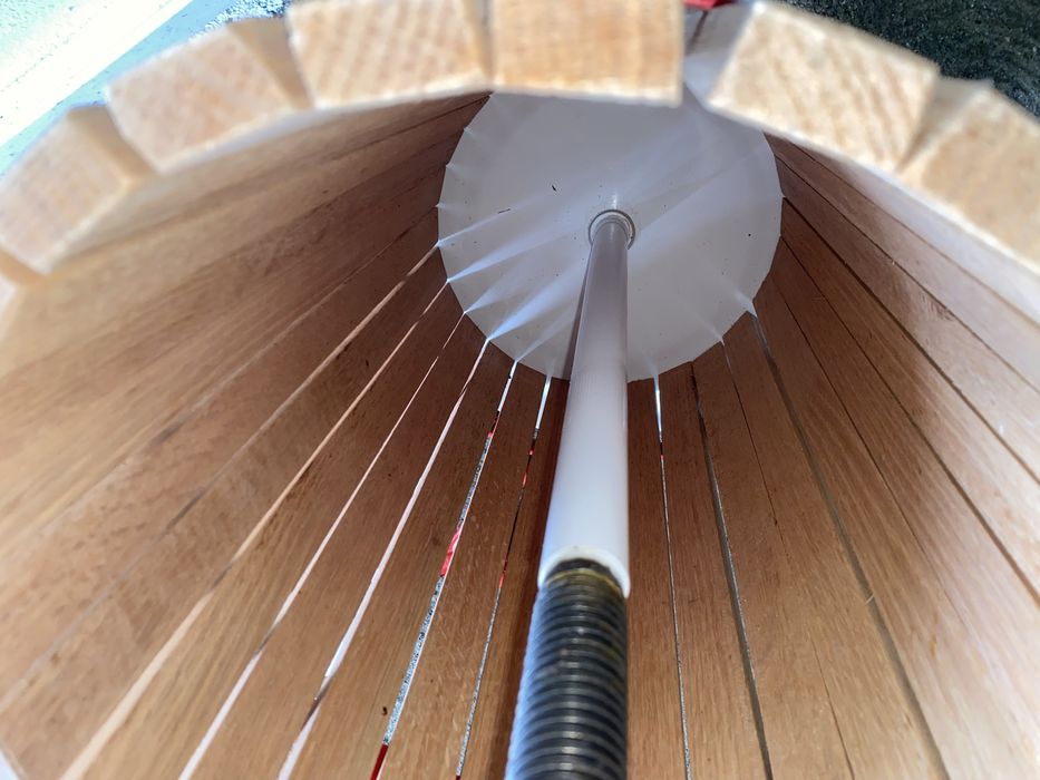 Prensa de Vinho / Frutas, 30L, Madeira e Aço, Excelente Estado