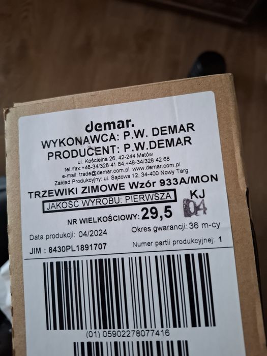 Buty zimowe wojskowe 46/47 wkładka 29,5