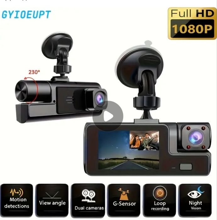 GYIOEUPT автомобільний реєстратор, відеореєстратор, дві камери + sd 32