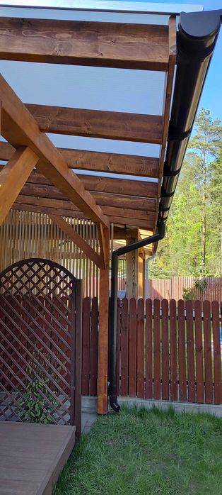Zadaszenie tarasu model "Karakule" 3,95m x 4,20m, poliwęglan pergola