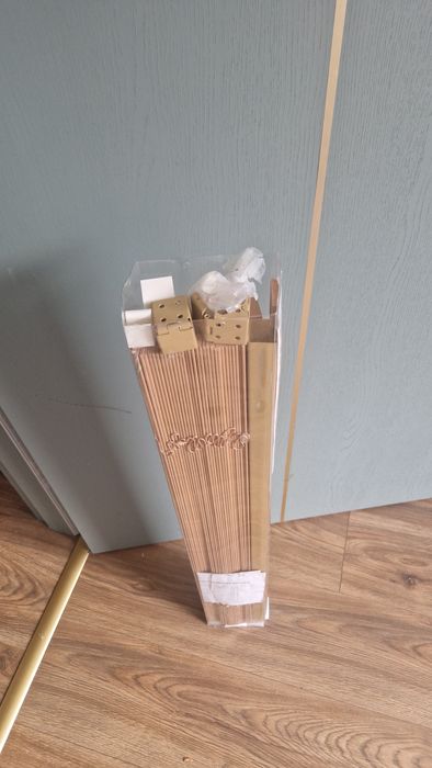 Żaluzja drewniana 80×140 cm, lamela 25 mm – nowa, nieużywana