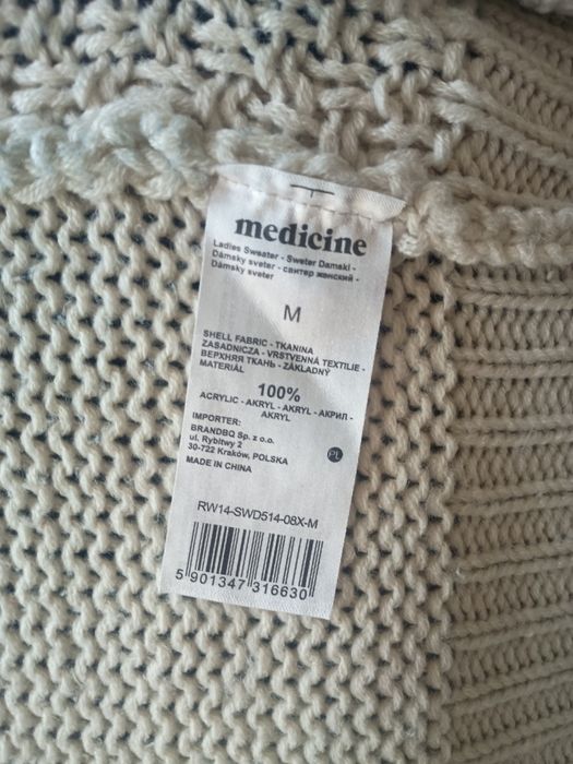Sweter akrylowy kremowy