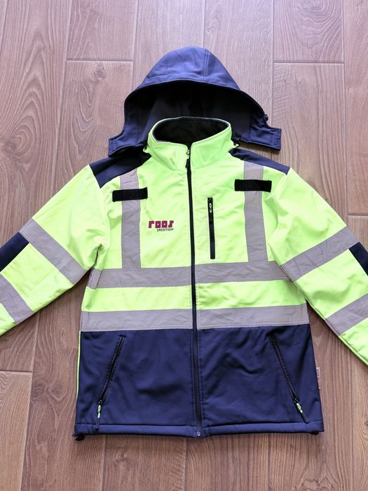 Тепла робоча куртка softshell зі світловідбивними елементами, розмір L