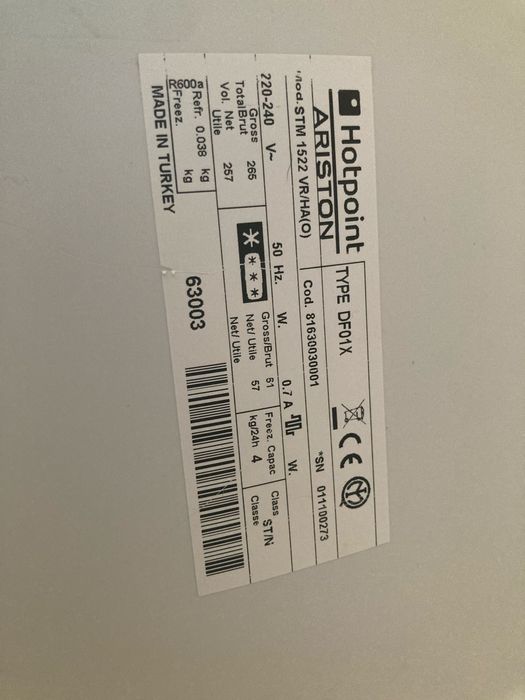Frigorifico Hotpoint-Ariston STM 1522 VR/HA(O)