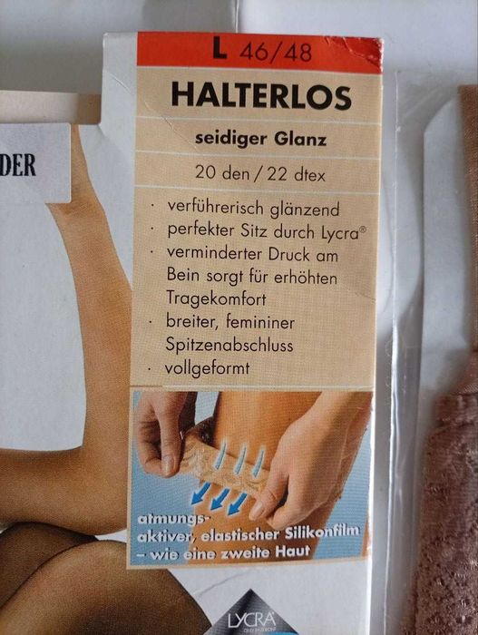 Нові тілесні панчохи Giada Halterlos 20 den (Німеччина) — розмір L (46/48)