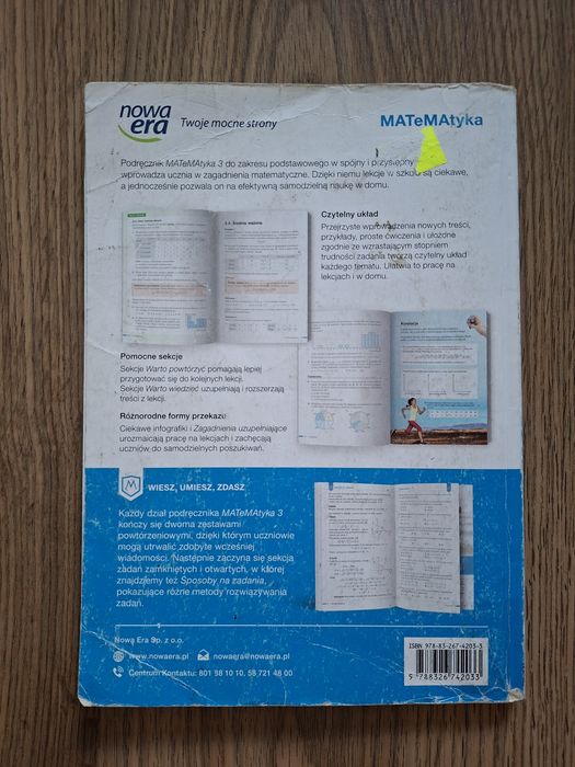 Podręcznik do matematyki matematyka 3 nowa era
