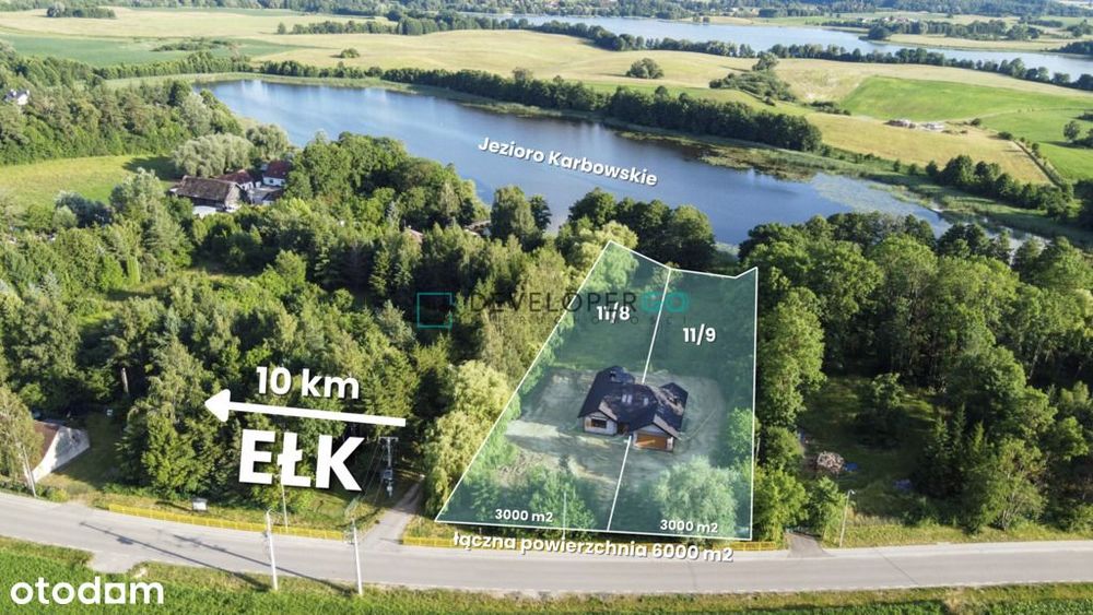 Dom w stanie Deweloperskim z linią brzegową 6000m2