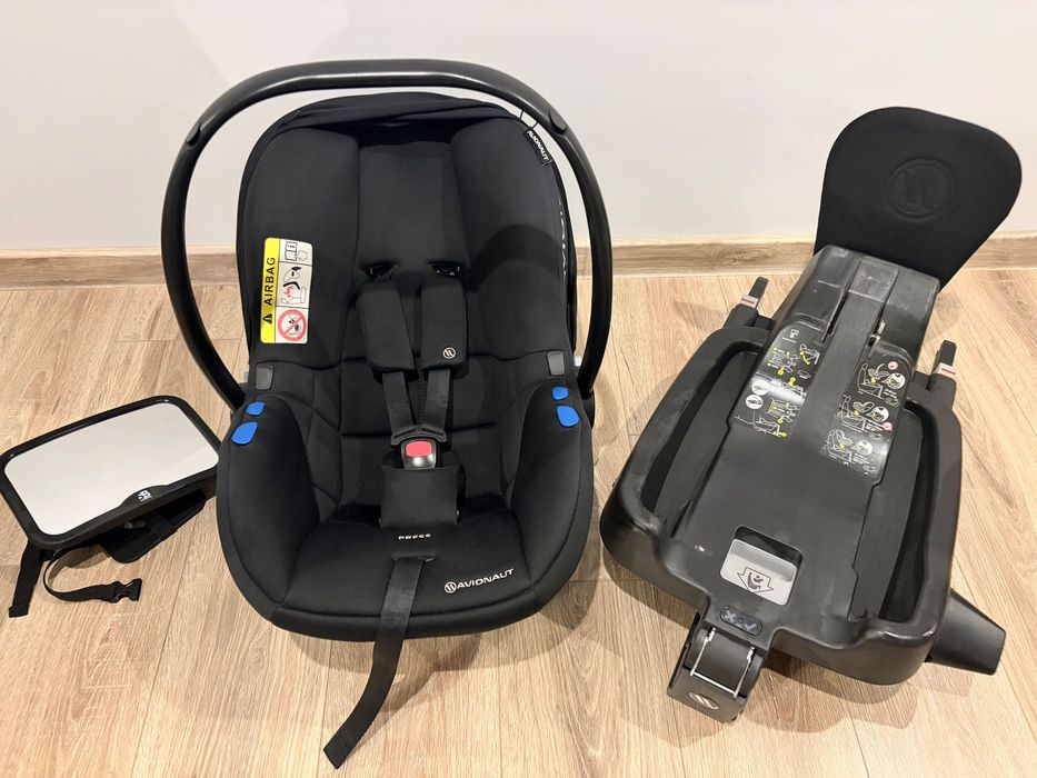 Fotelik samochodowy 0-13kg Avionaut Pixel z bazą ISOFIX + lusterko samochodowe