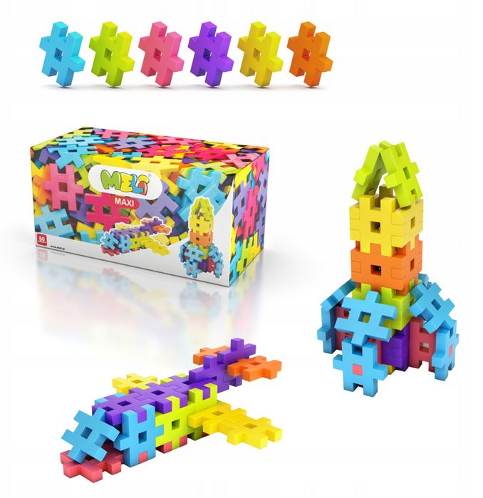 Meli Maxi 50400 Wafle Klocki 50 Elementów