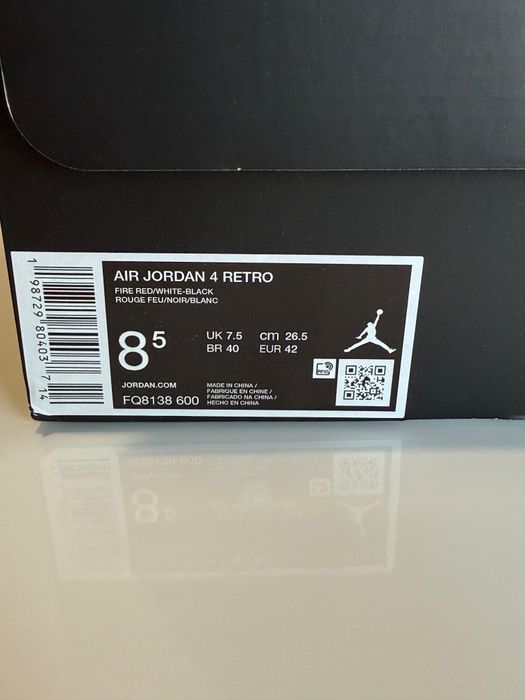 Air Jordan 4 Retro "Toro Bravo" — Tam. 42 (Homem) — NOVAS EM CAIXA