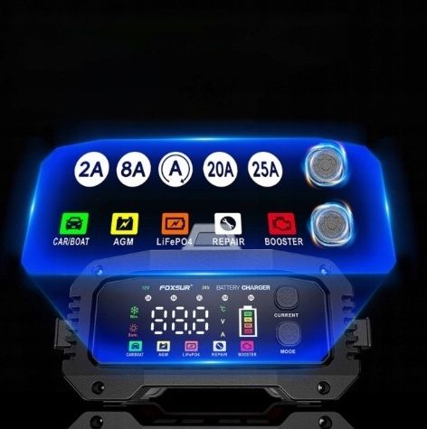 Prostownik FOXSUR FPT-250 12V/24V 25A