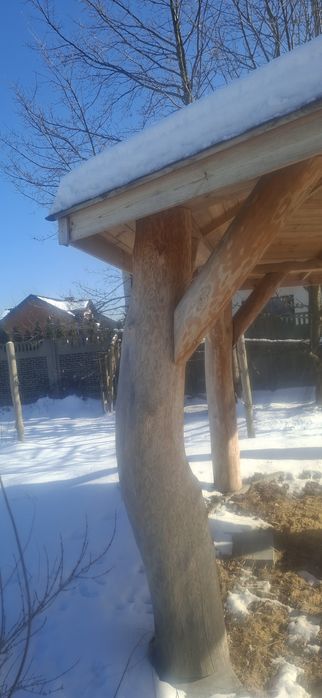 Altana ogrodowa 5 kątna z bala okrągłego 30 cm