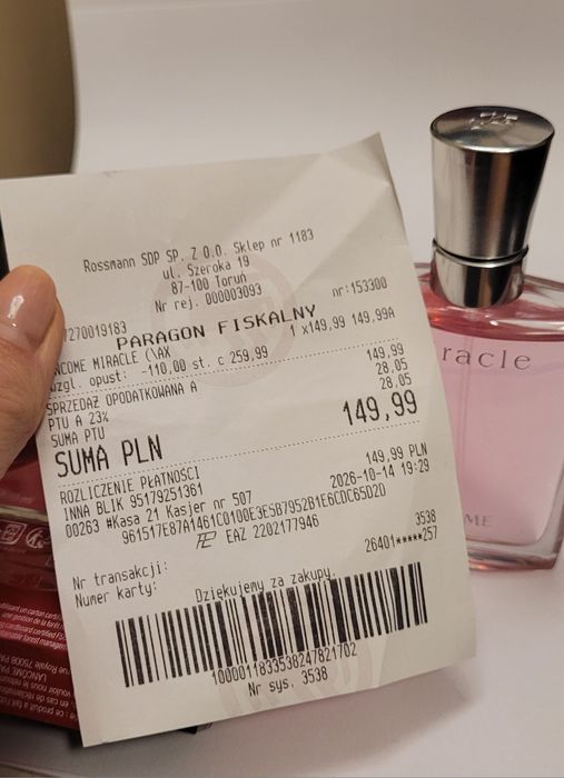 lancome miracle 30 ml