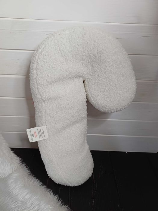 Декоративна новорічна різдвяна подушка цукерка паличка льодяник