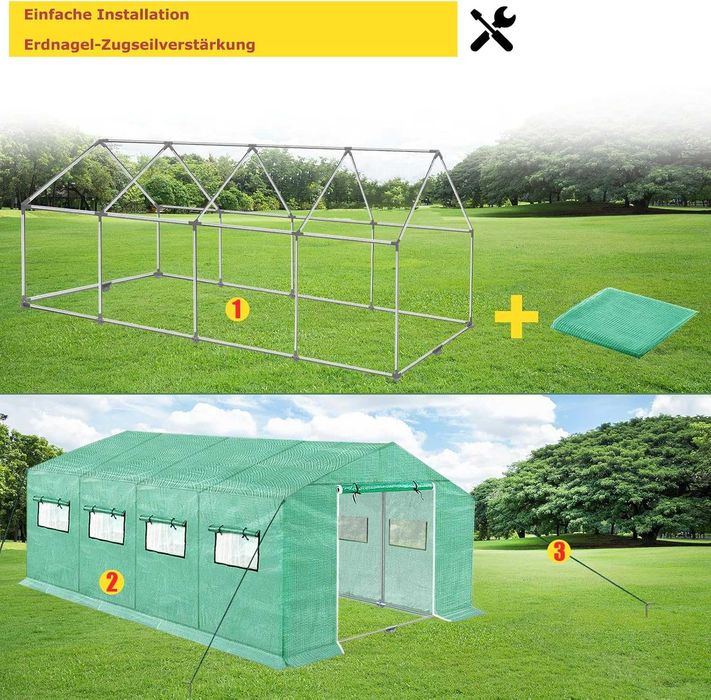 Szklarnia, namiot foliowy 4,5x2x2m