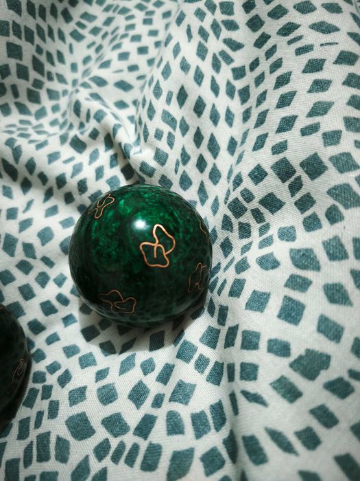 Par vintage de bolas Baoding de dragão amarelo cloisonné Feng Shui