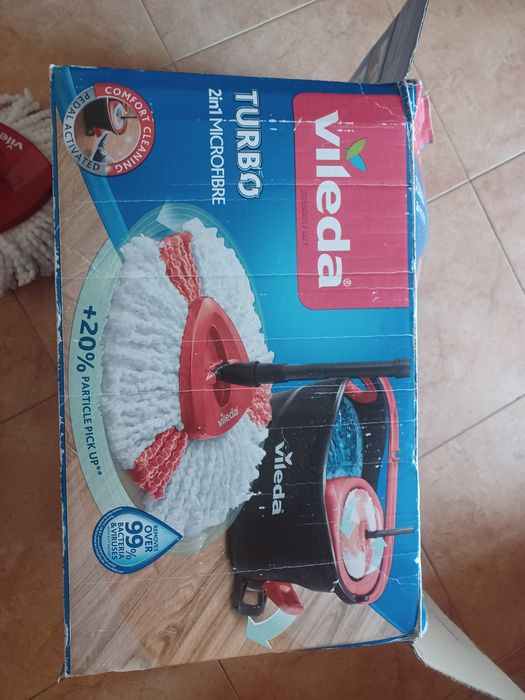 Vileda balde e esfregona Turbo microfibra