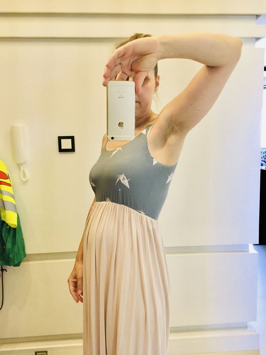 Sukienka długa maxi ciążowa Happy mum Happymum na ramiączkach36 38 S M