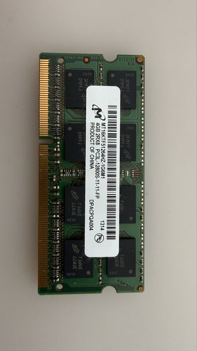 Memória para Portátil 4GB DDR3 SDRAM 204-Pin PC3L-12800 1600Mhz