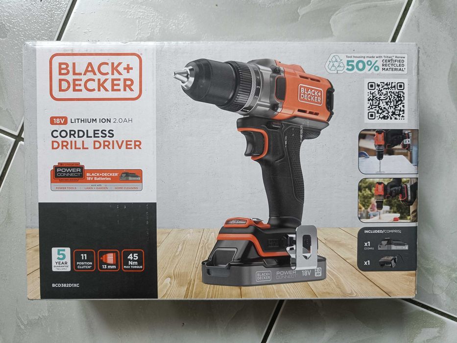 NOWA Wiertarko - wkrętarka Black Decker Wkrętarka BCD382 2Ah 18V