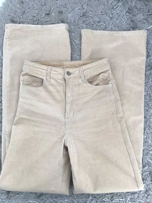H&M Spodnie sztruksowe 34