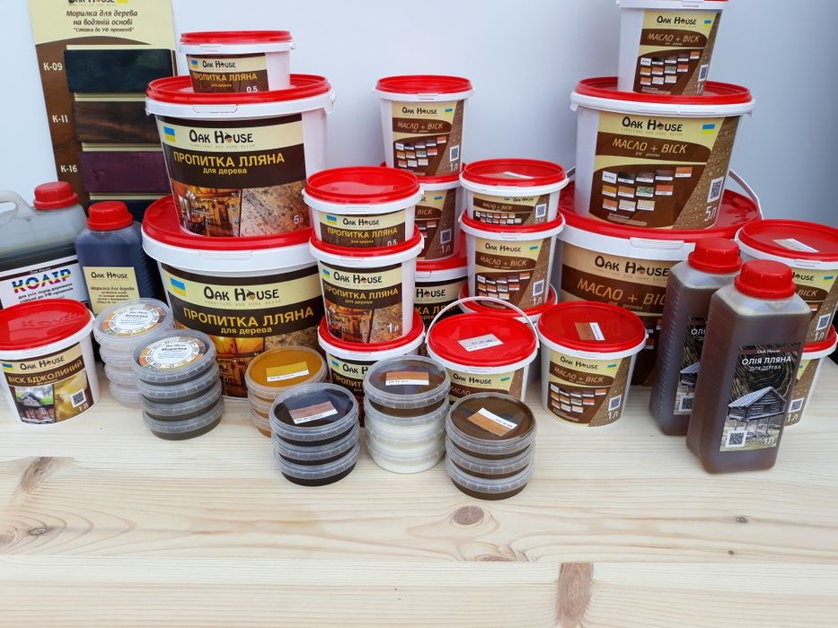 Олія з воском для обробки  вагонки альтанок та інших виробів з дерева