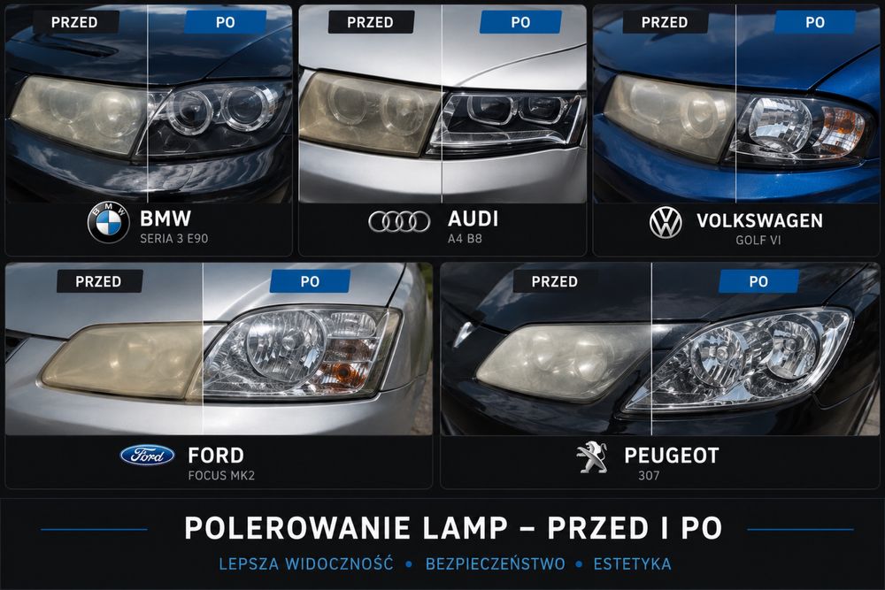 Polerowanie lamp samochodowych