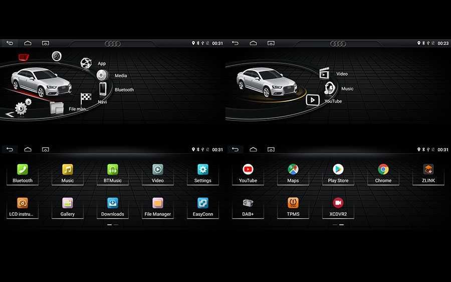 Radio FM RDS DAB+ CarPlay Android WiFi GPS USB MP4 MP3 Audi A4 A5
