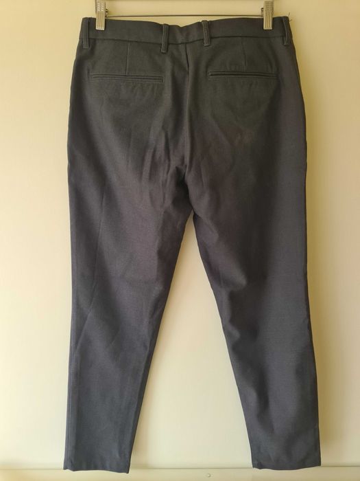Calças Clássicas Formais Cinza Pull & Bear Slim - Tamanho 42 - Pants