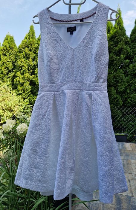 Sukienka wizytowa koktajlowa biała JACK WILLS r. S 36 unikatowa