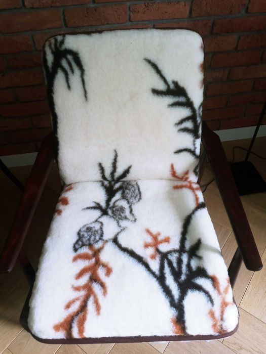 Wełniana nakładka na fotel krzesło