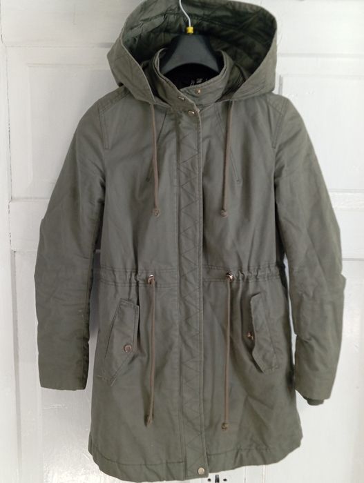 Kurtka damska parka oliwkowa khaki r S