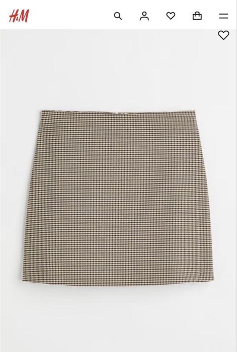 Міні спідниця zara, hm в гусячу лапку 42-44