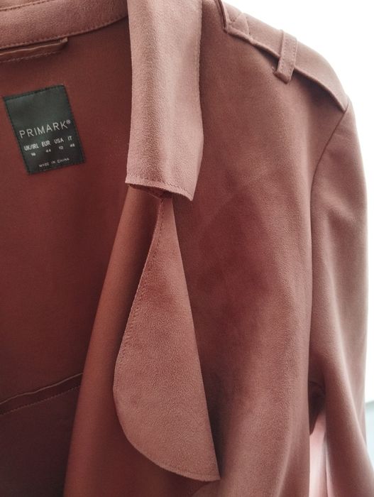 Плащ  Primark з натурального замшу.