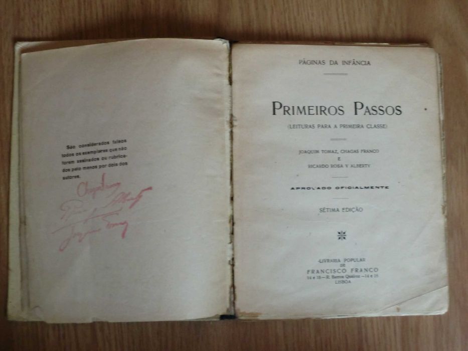 Primeiros Passos- Leituras para a Primeira Classe - Ano de 1936/1937