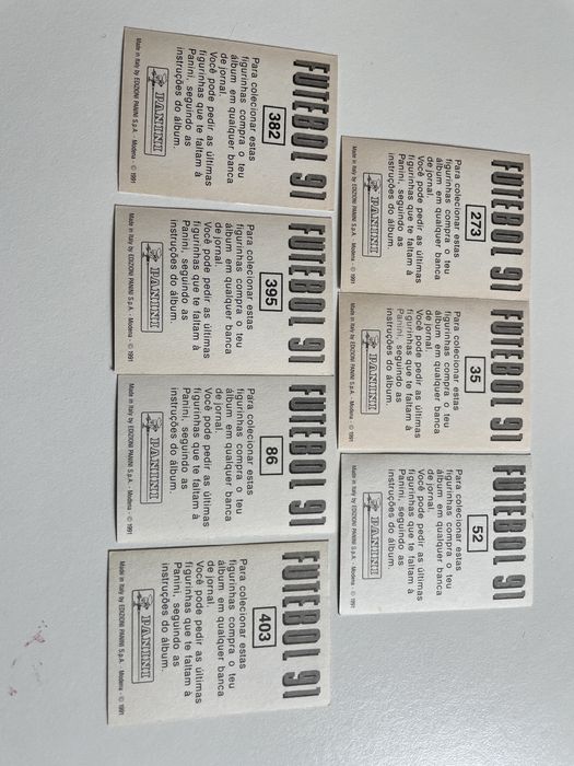 Cromos 1991 Panini novos