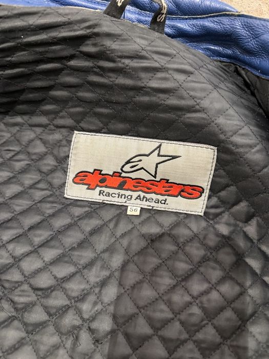 Шкіряна мотокуртка Alpinestars (Розмір 56 / XL) / Мото куртка вінтаж