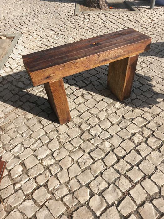 Bancos rusticos, antigos, madeira maciça, preço cada